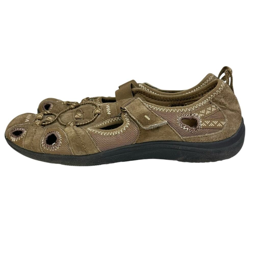 Earth Origins Carmen Leather Slip On Sport Sandal Loafer Brown Size 8 - Picture 5 of 8
